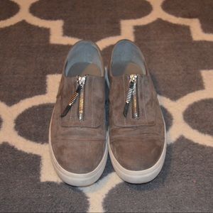 Madden Girl Suede Zip-Up Sneakers